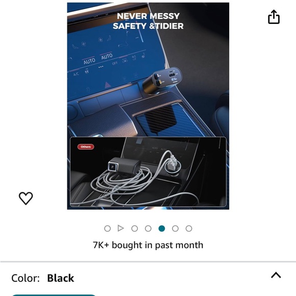 4 in 1 Retractable Car Charger, iPhone and android Fast Charging Adapter - Picture 4 of 7